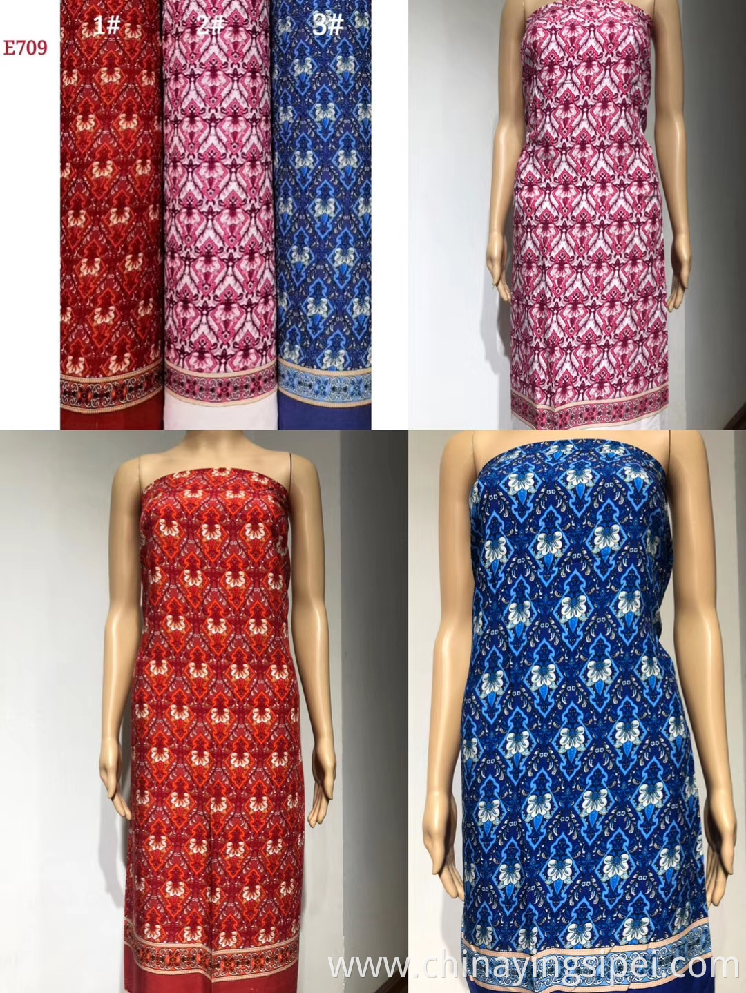 ISP Textlie Challis 45S*45S textile spun 100% rayon printed fabric digital printing manufacturer